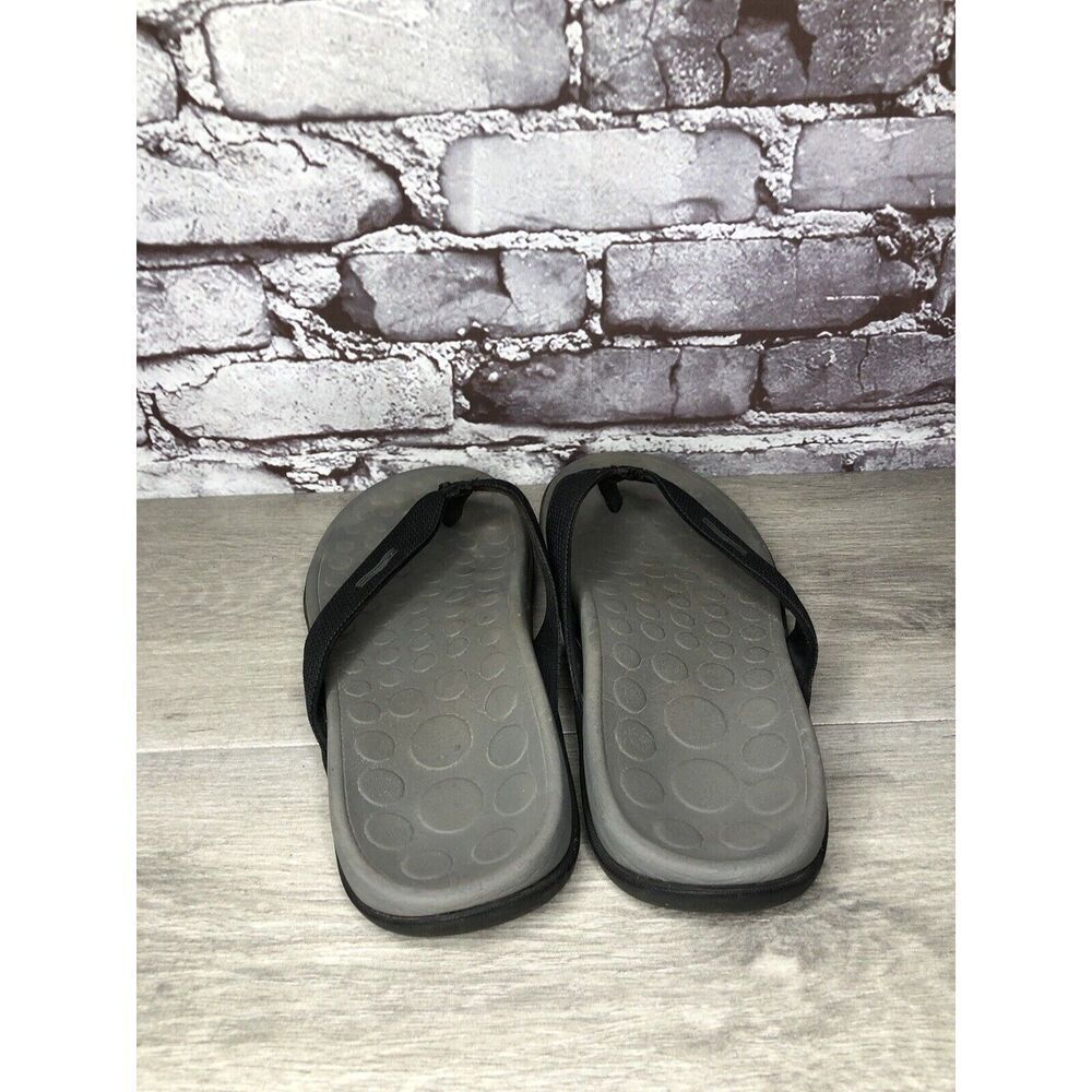 Vionic Wave Black Toe Post Flip Flop Sandals Unis… - image 5